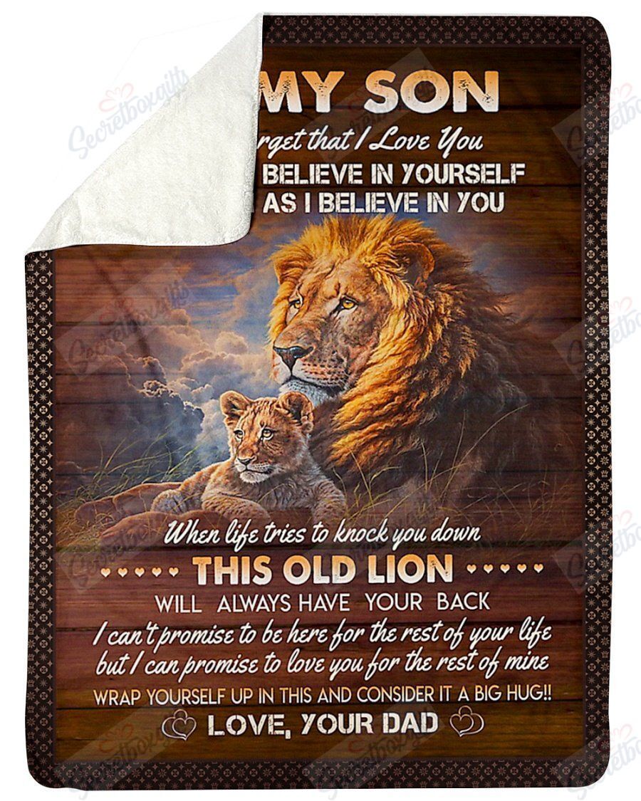 This Old Lion Will Always Have Your Back To Son Yq2001345Cl Fleece Blanket