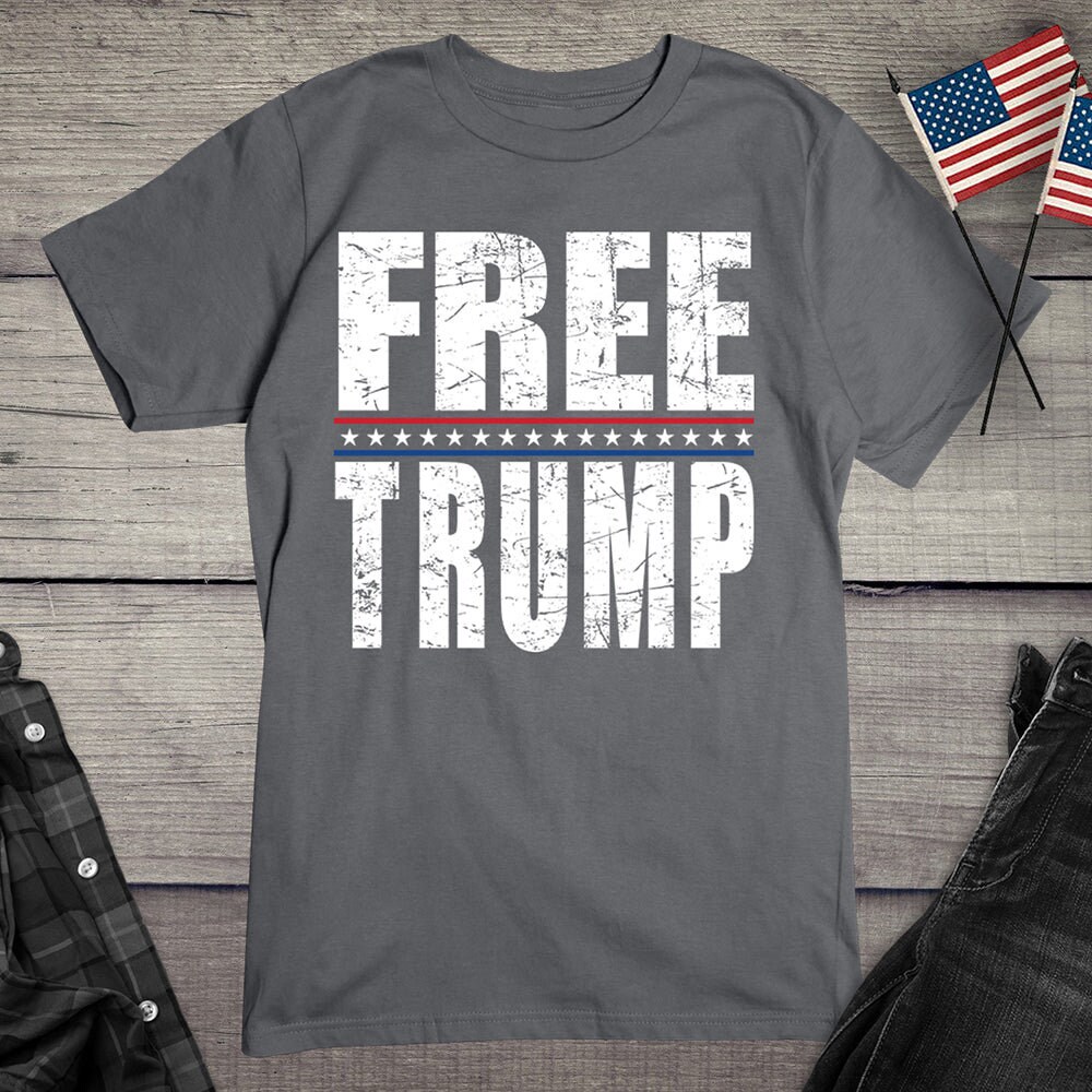 Political T-shirt, Donald Trump Shirt, Free Trump Tee Free Trump Design By Sunrugs Fashion 2024