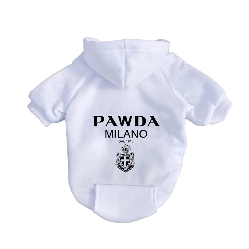 Pawda Dog Clothes Fashion Warm Winter Spring Small Medium Puppy Chihuahua York French Bulldog Luxury Fleece Lining Pet Hoodies alx