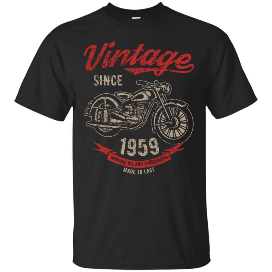 Vintage Since 1959 Birthday Gift Motorcycle Bike T-Shirt