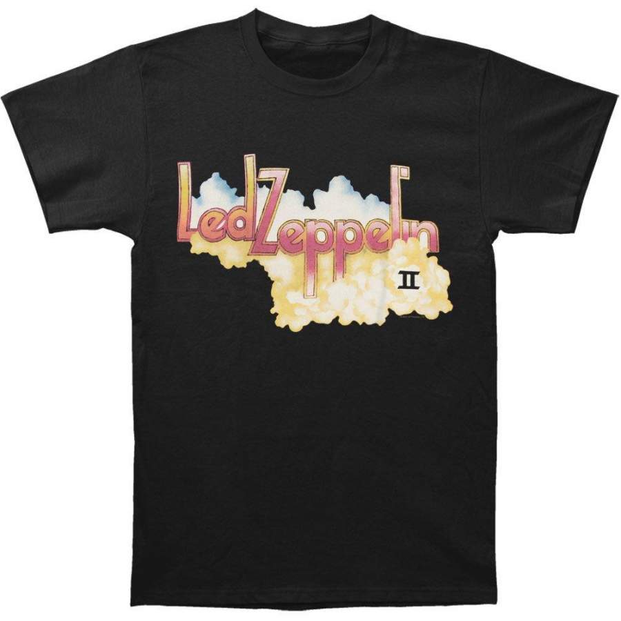 Araca Led Zeppelin Men’s II Logo with Clouds Slim-Fit T-Shirt