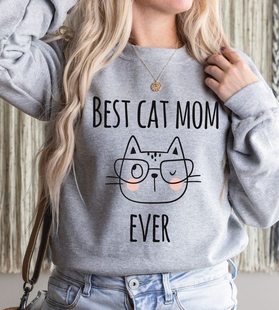 Best Cat Mom Ever Crewneck Sweatshirt