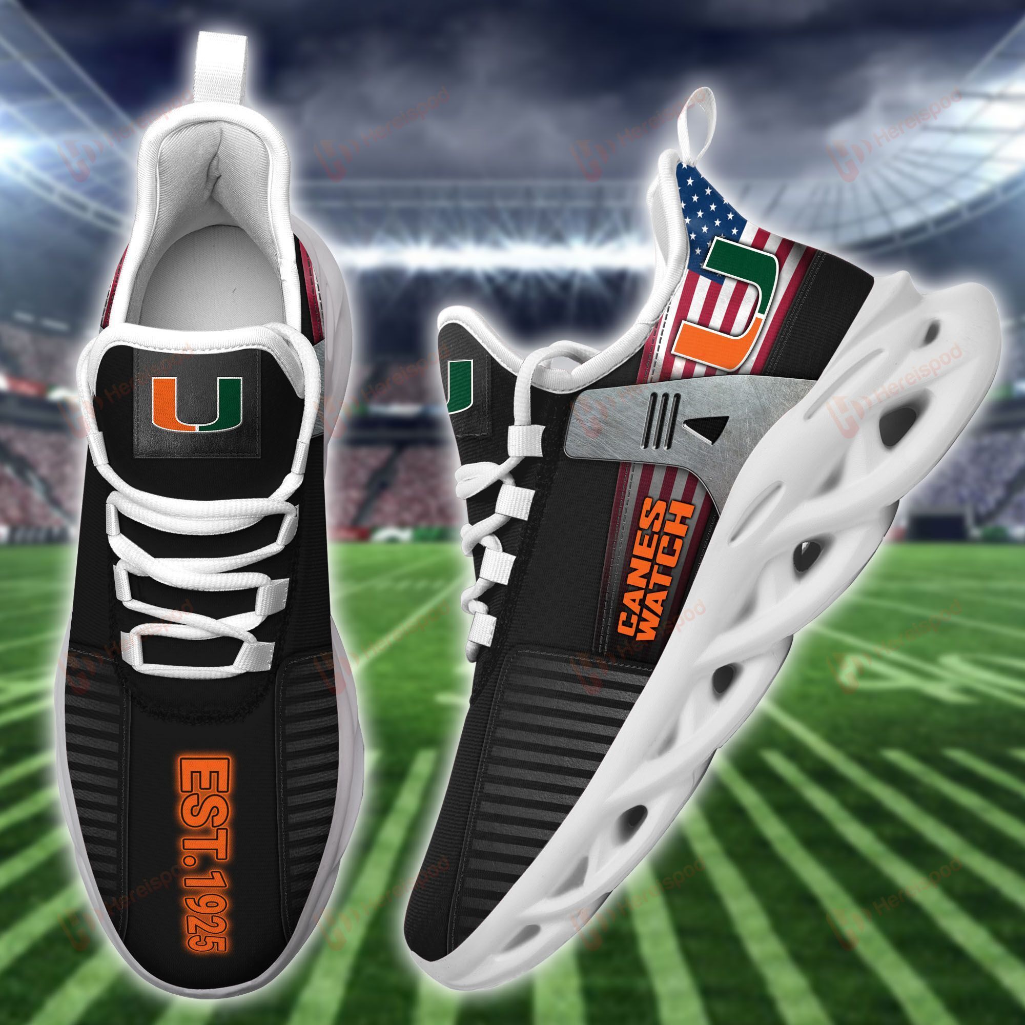 Chsx21082115 Miami Hurricanes Max Soul Shoes