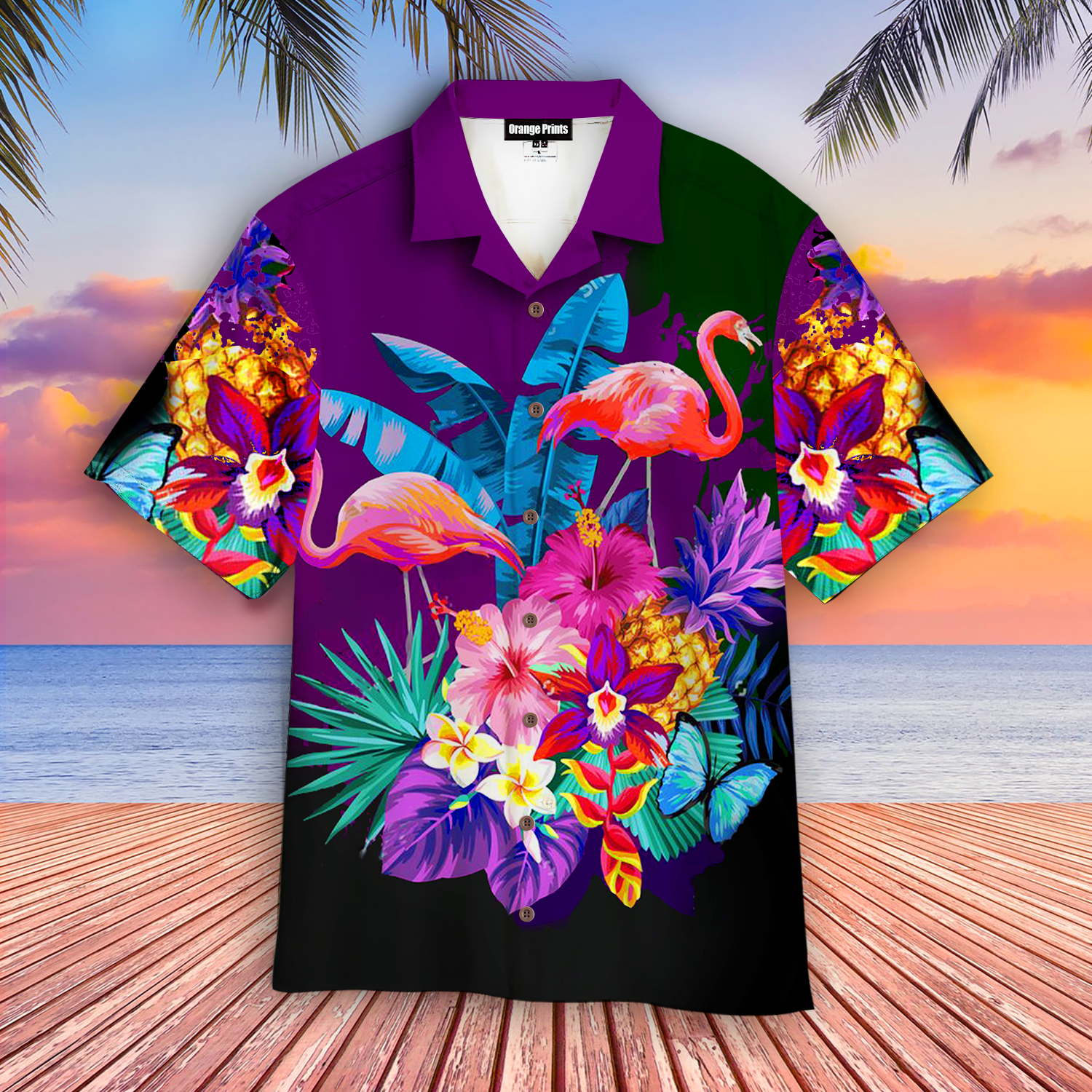 Flamingo Tropical Flower Hawaii Shirt For Men Women Ha40978