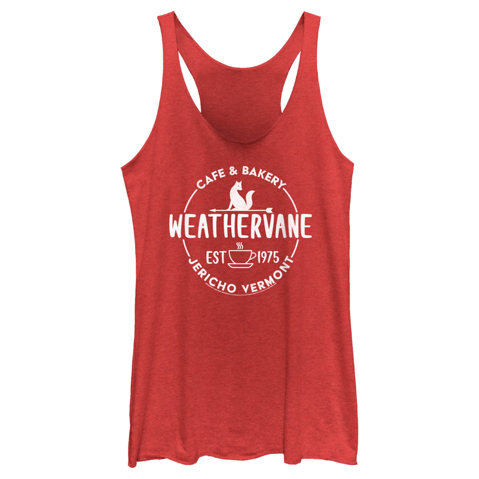 Women’S Wednesday Weathervane Cafe Logo Racerback Tank Top