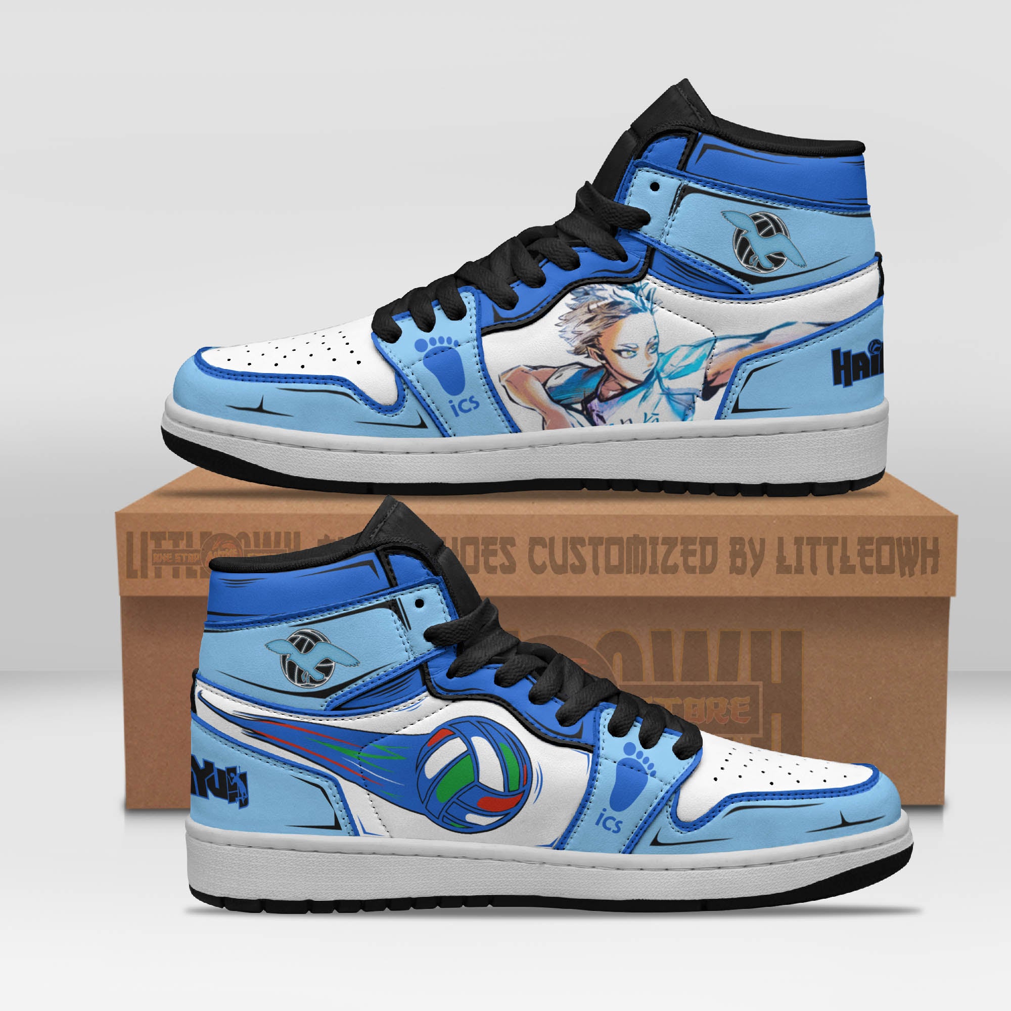 Korai Hoshiumi Shoes Custom Kamomedai Haikyuu Anime Jd Sneakers