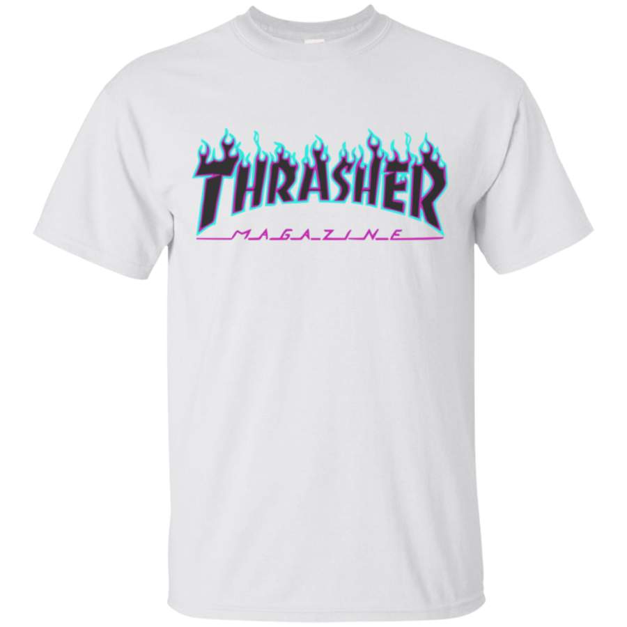 Thrasher puple flame Logo T-Shirt