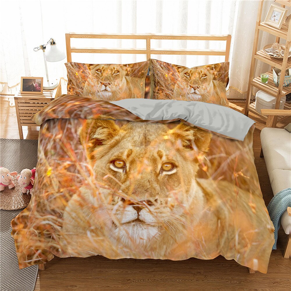 3D Tiger Bedding Set Covers Of Duvet Cover Pillowcases Bedding Sets Single King Twin Queen Size