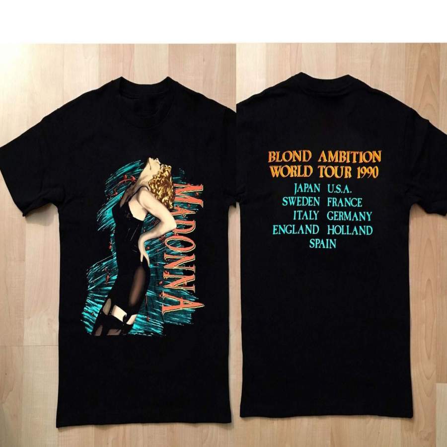 Vintage Madonna Blond Ambition World Tour Men’s T-Shirt