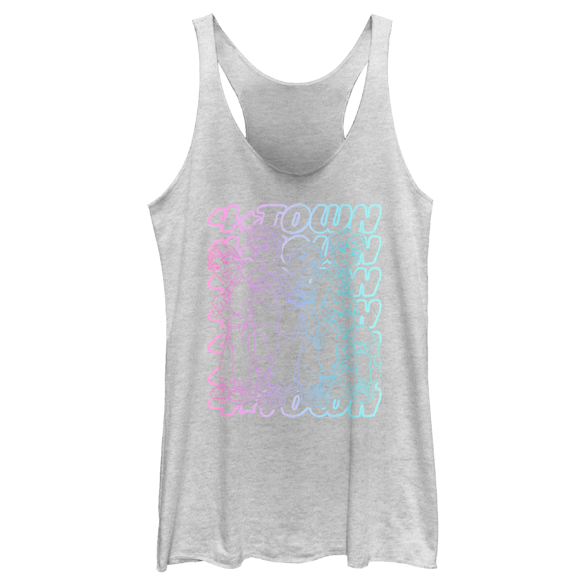 Women’S Turning Red 4*Town Neon Stack Racerback Tank Top