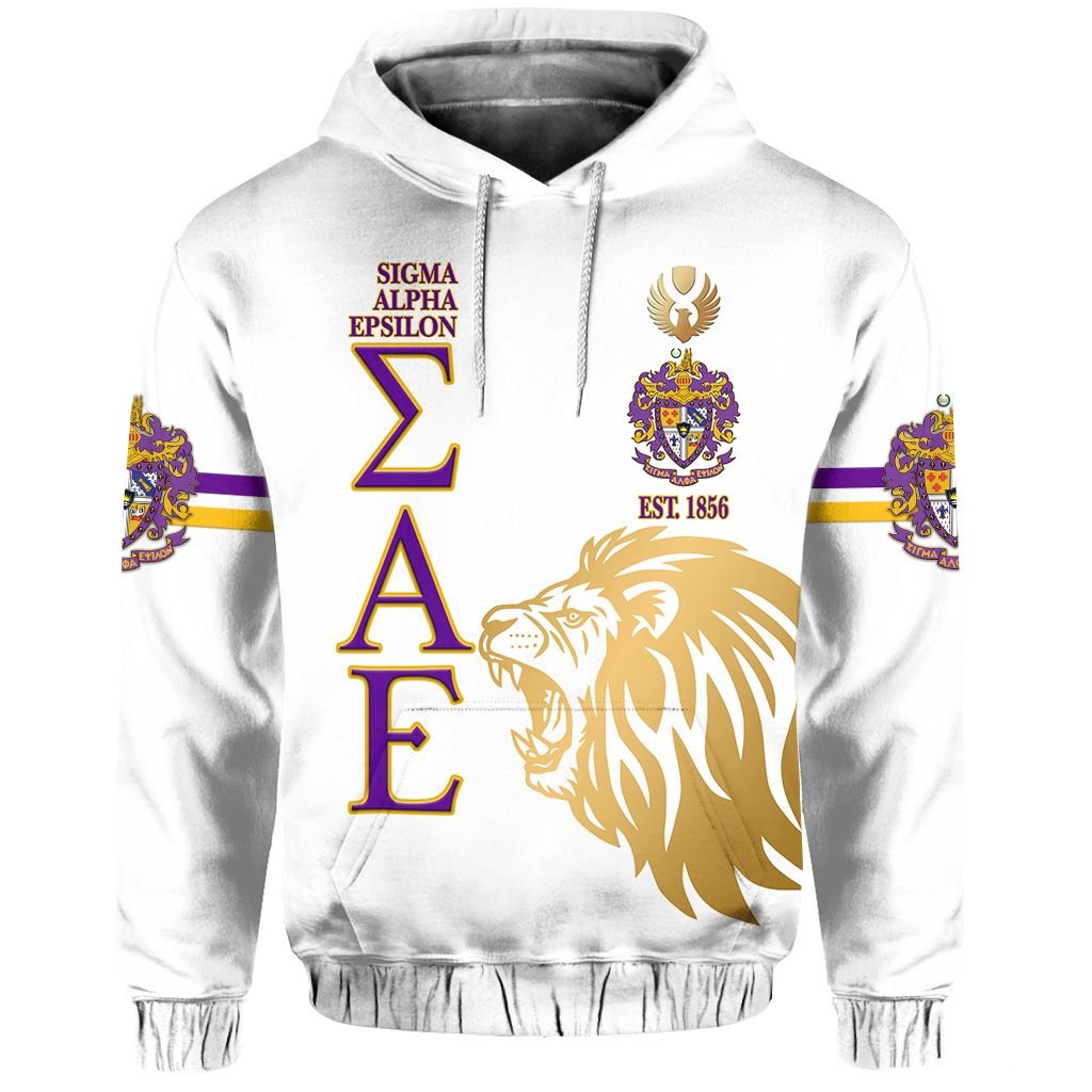 Sigma Alpha Epsilon Sae Hoodie Simple Style – White Lion Ver Lt8