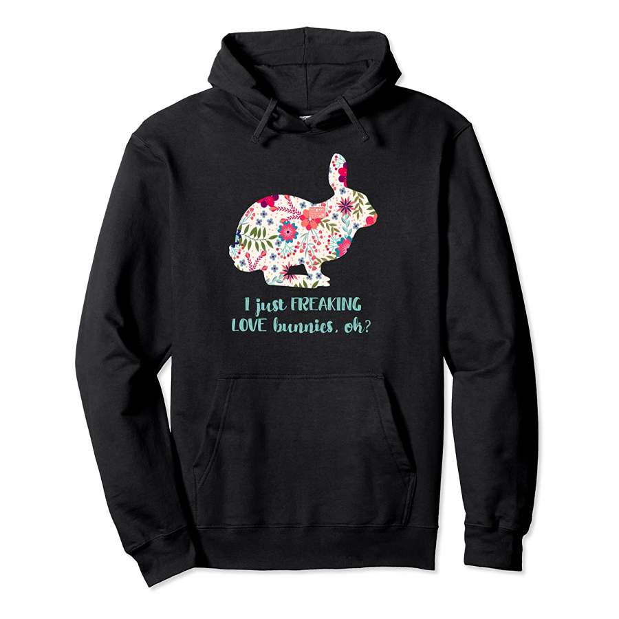 Pale Floral Freaking Love Bunnies Bunny Hare Animal Hoodie Unisex 3D All Over Print