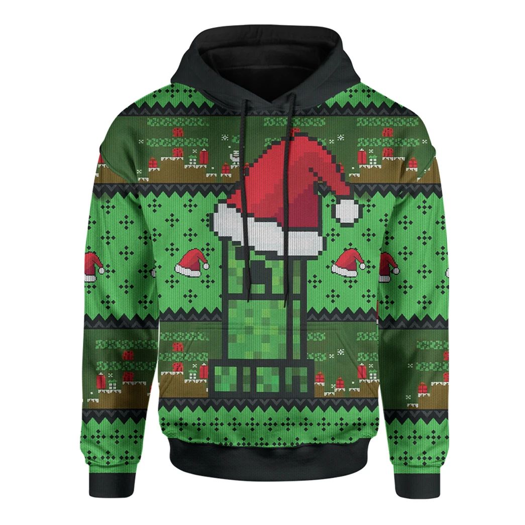 Alohazing 3D Minecraft Ugly Christmas Custom Hoodie