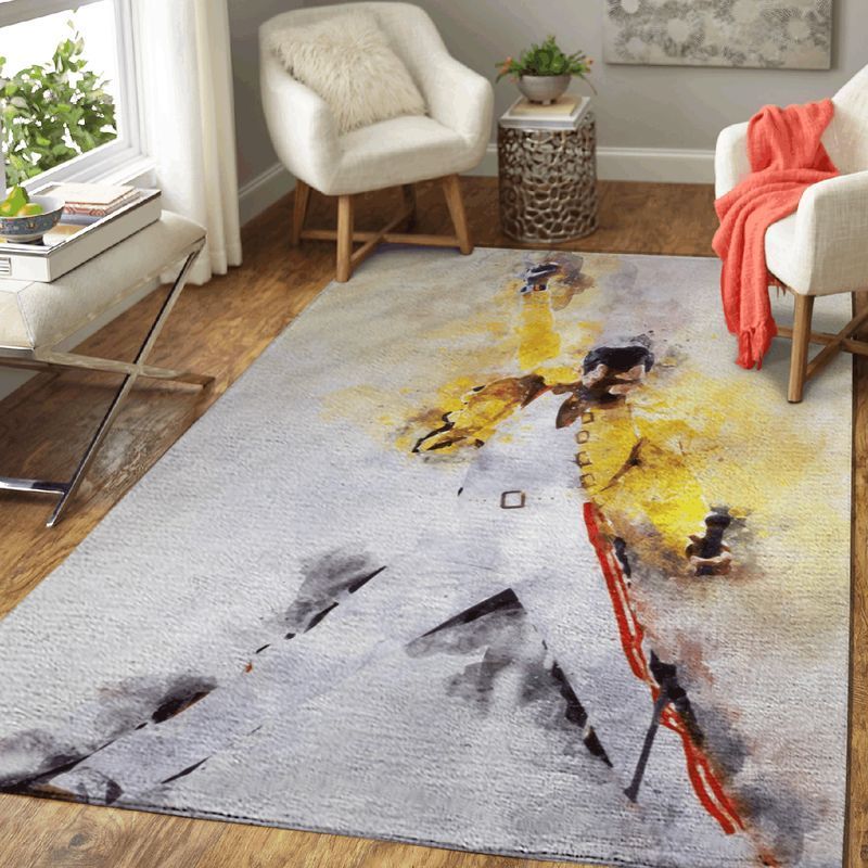 Watercolour Freddie Mercury Don’T Stop Me Now Area Rug Living Room Rug Home Decor Floor Decor