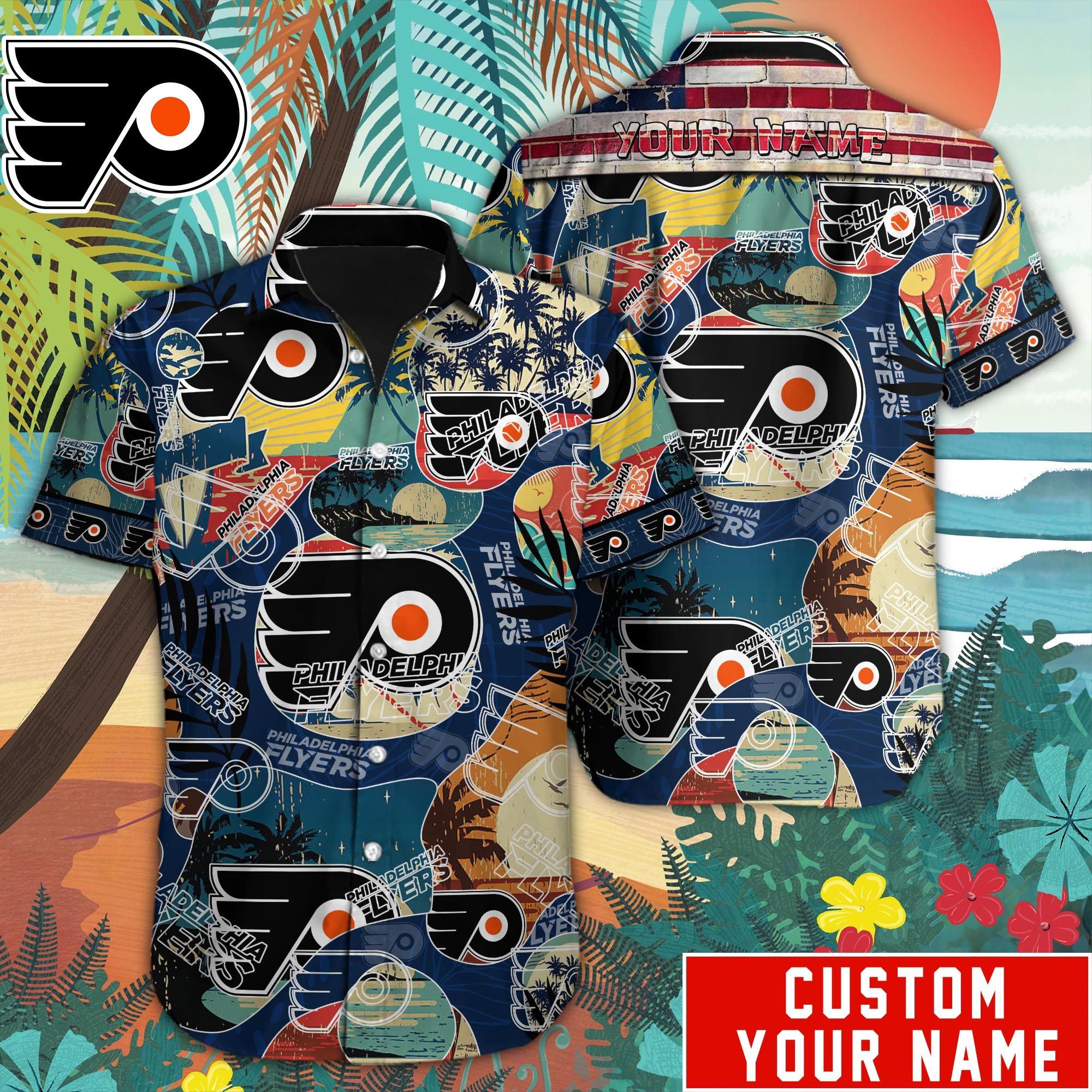 Philadelphia Flyers Custom Name Hawaiian Shirt