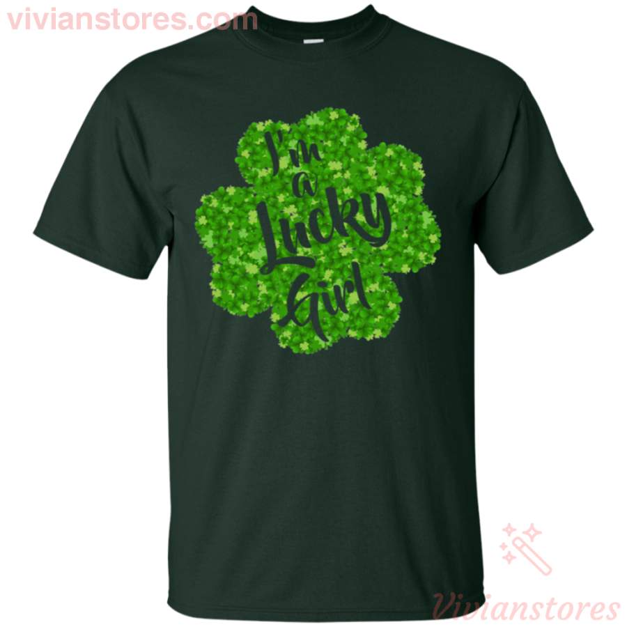 I’m A Lucky Girl Irish Clover St Patrick’s Day T-Shirt KA01