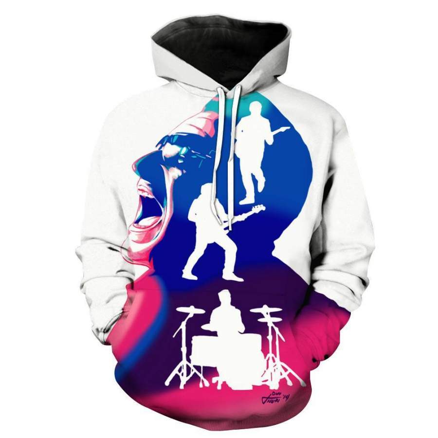 U2 3D full over print Hoodie, Sweater, TShirtt LK-251