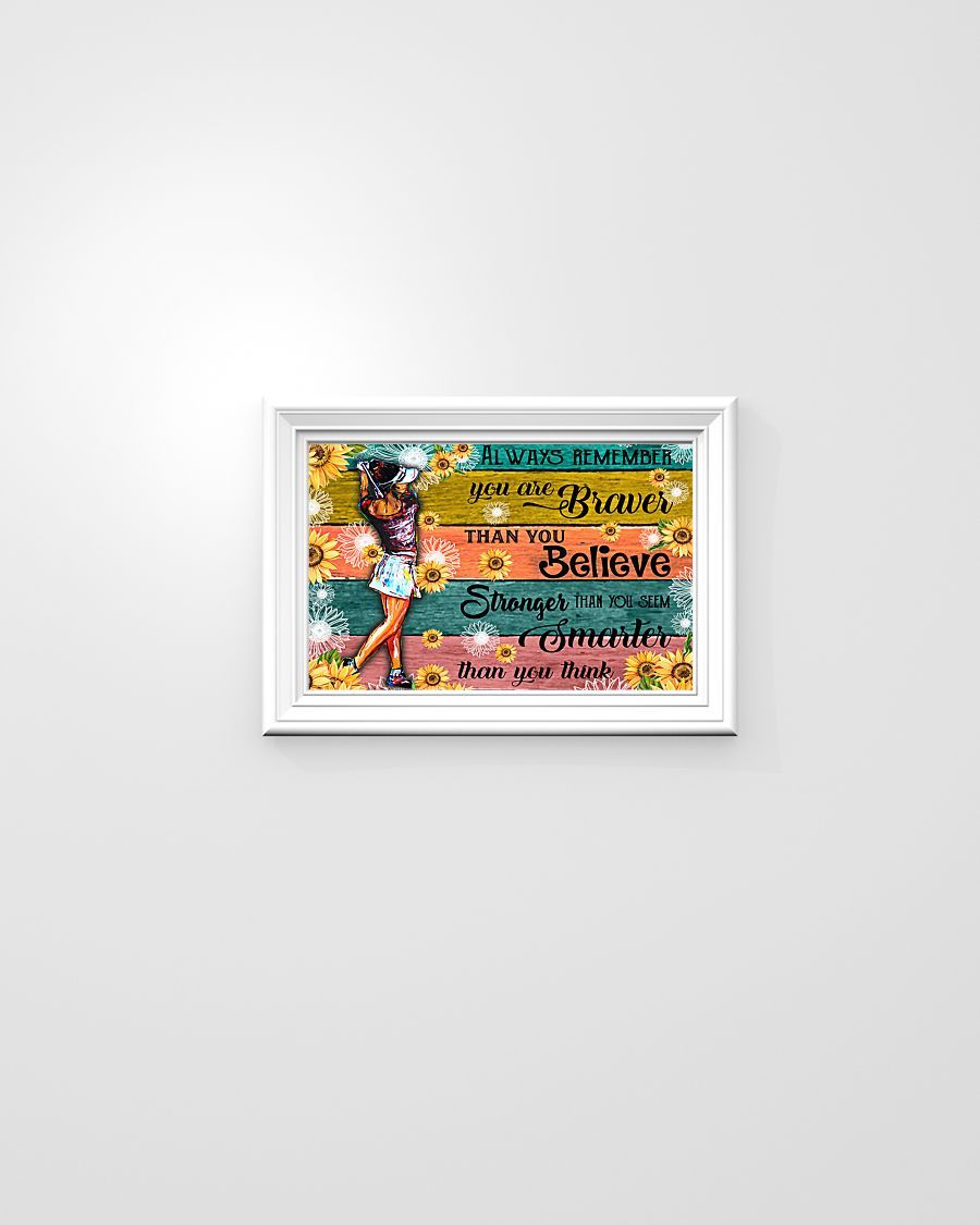 Golf Always Remember Horizontal Canvas And Poster | Wall Decor Visual Art