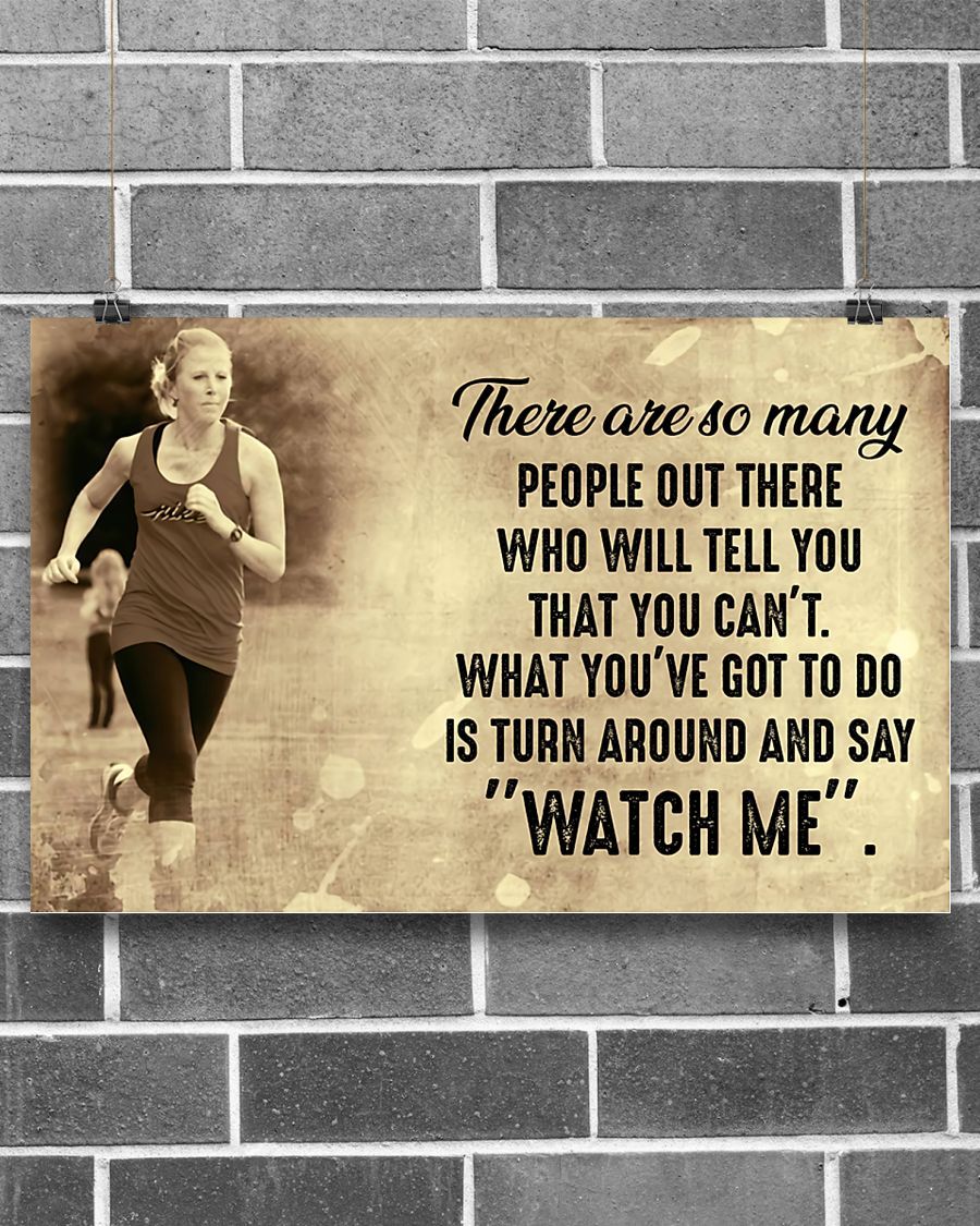 Running – Turn Around And Say Watch Me Horizontal Canvas And Poster | Wall Decor Visual Art