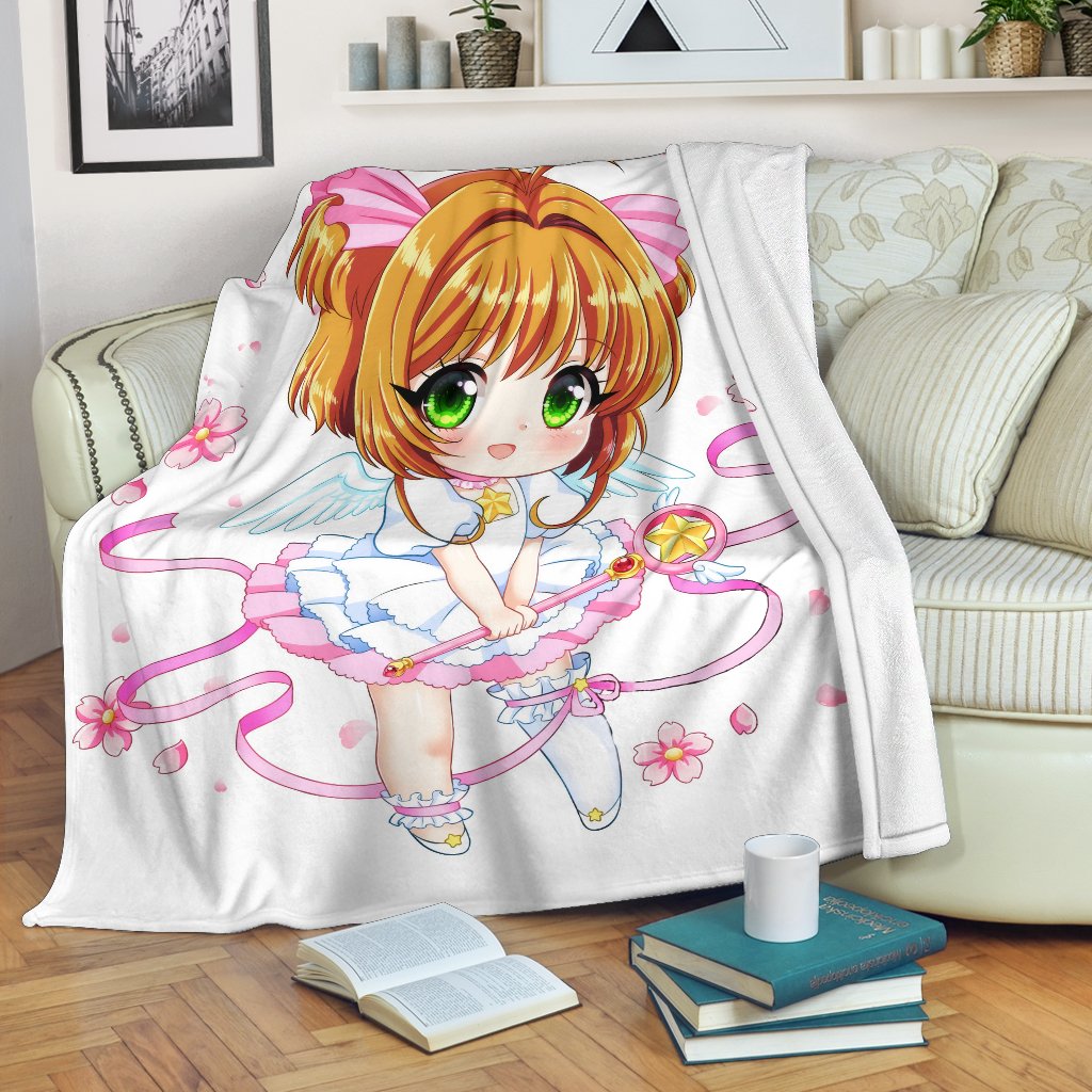 Sakura Chibi Premium Blanket 1