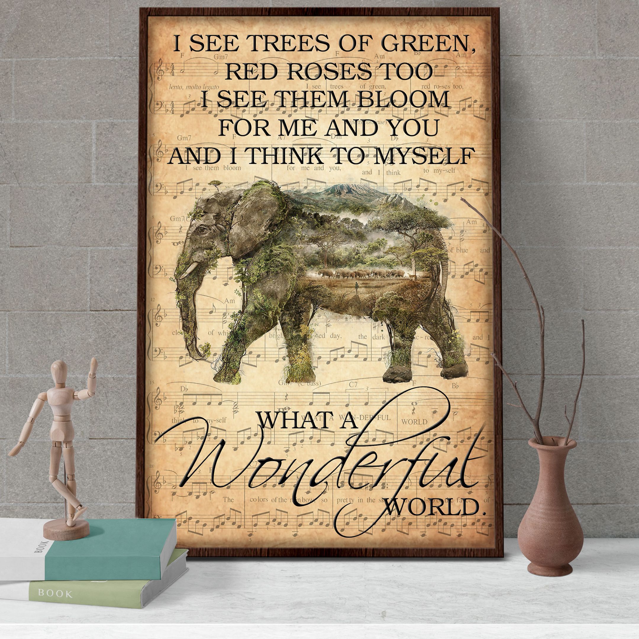 B1005 I See Trees Of Green Elephant Poster & Canvas