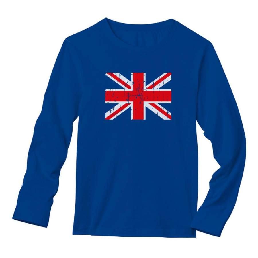 Vintage United Kingdom Flag Long Sleeve T-Shirt