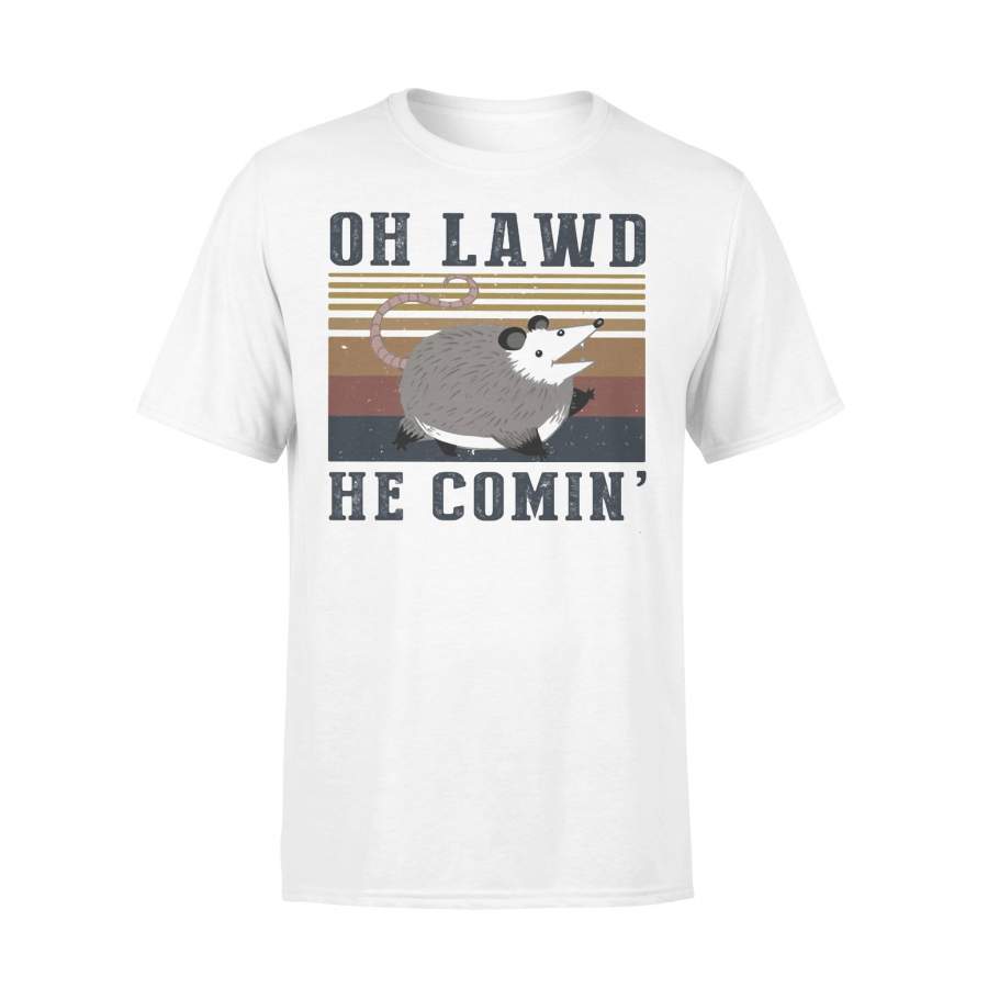Opossum Oh Lawd He Comin’ Vintage Retro T-shirt