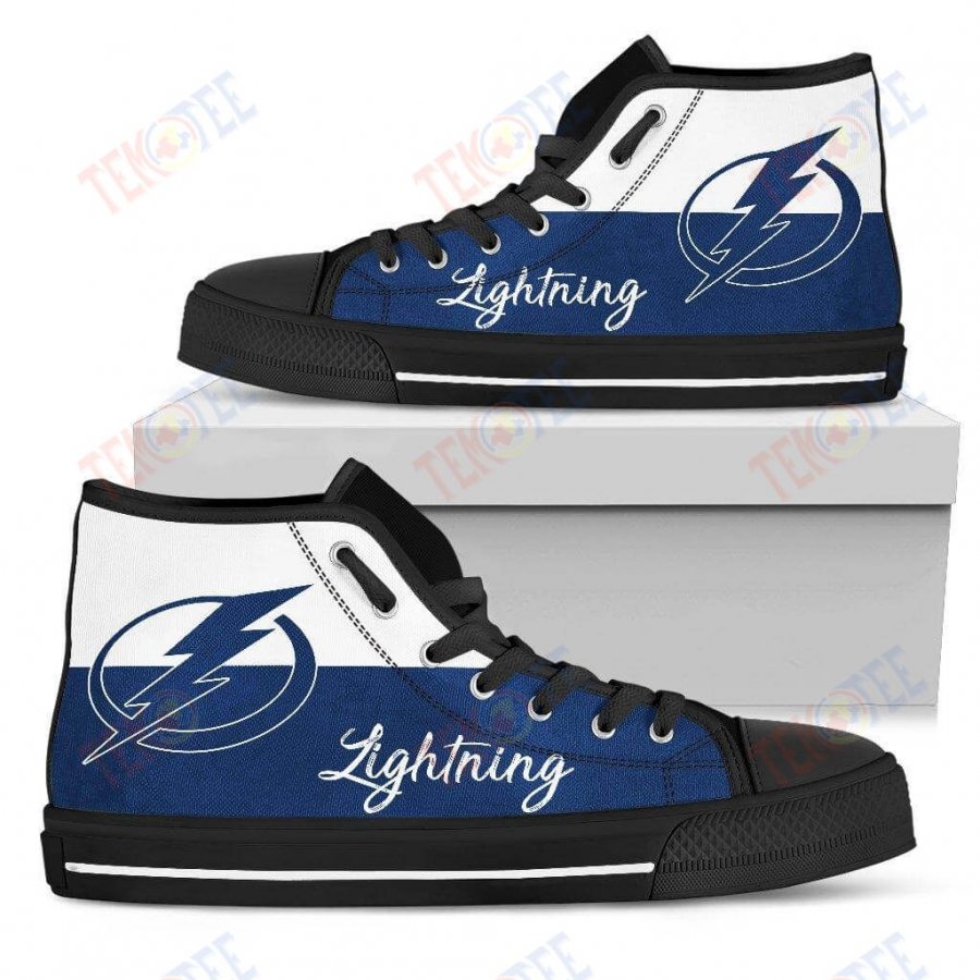 Mens Womens Tampa Bay Lightning High Top Shoes Divided Colours Stunning TMT892