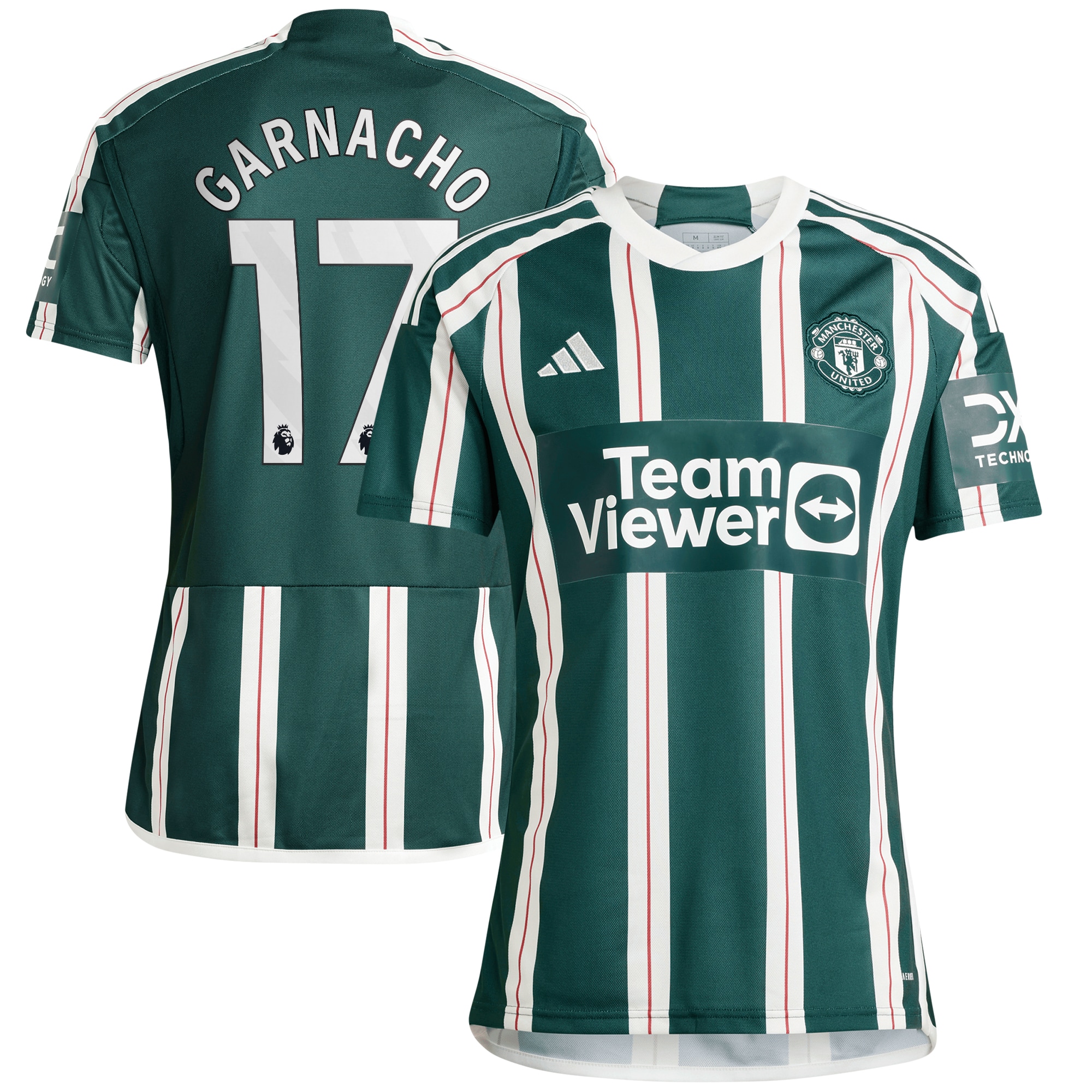 Alejandro Garnacho Manchester United 2023/24 Away Replica Player Jersey  Green