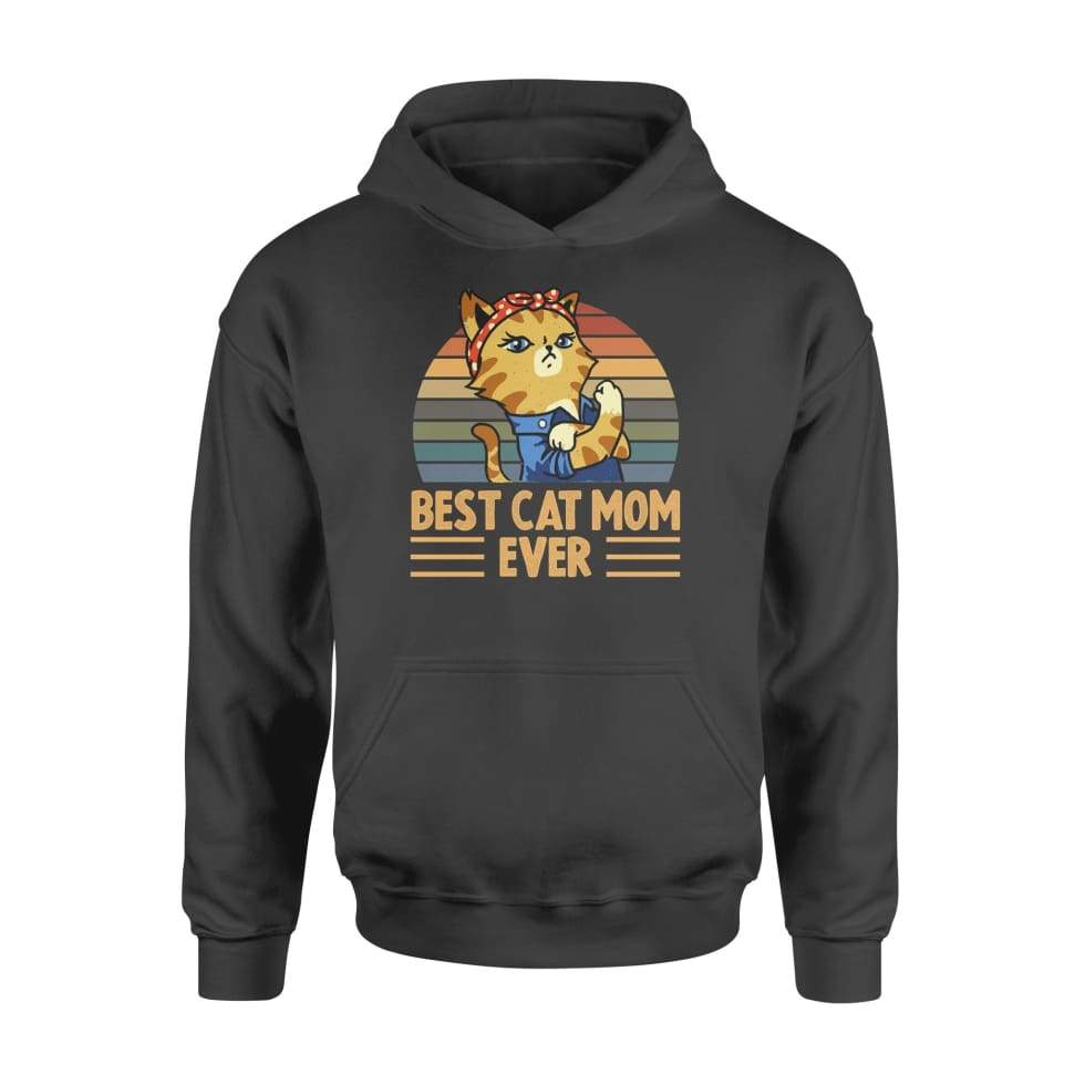 Best Cat Mom Ever Vintage Retro Sunset – Standard Hoodie