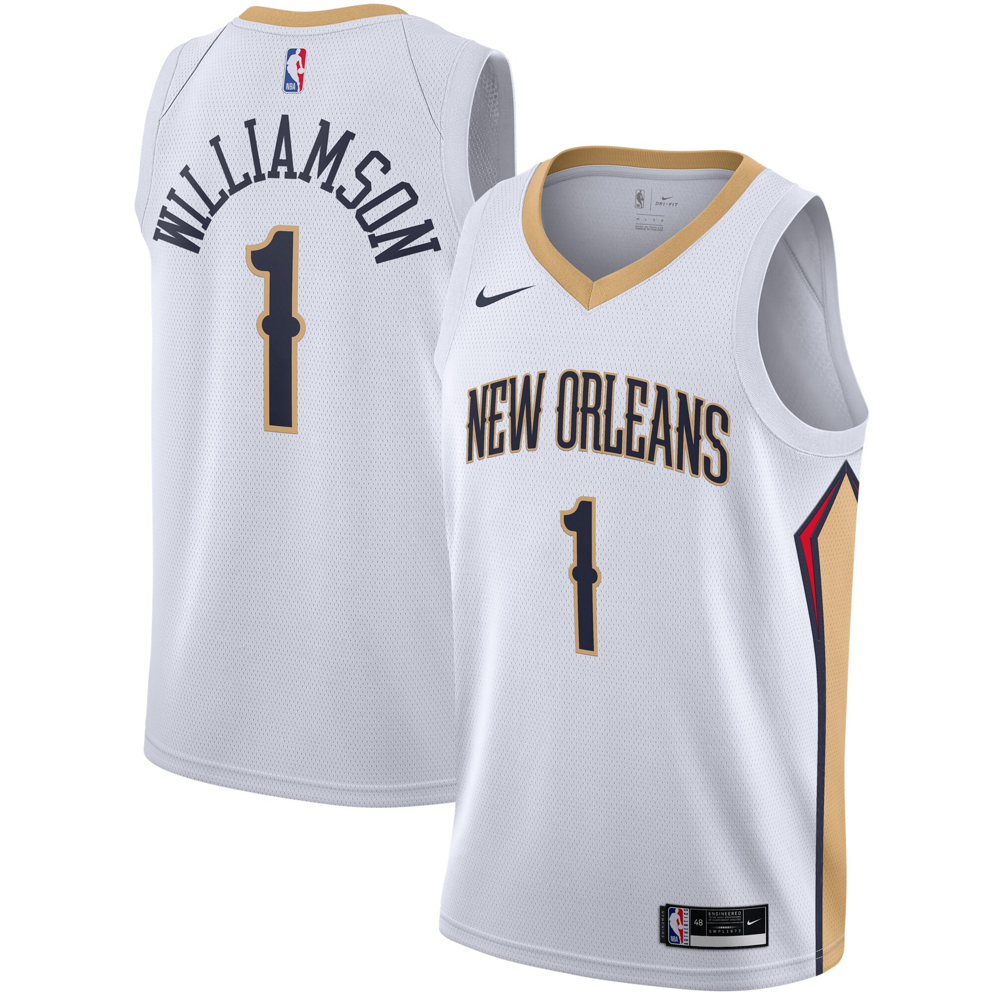 Zion Williamson New Orleans Pelicans Swingman Jersey – White – Association Edition