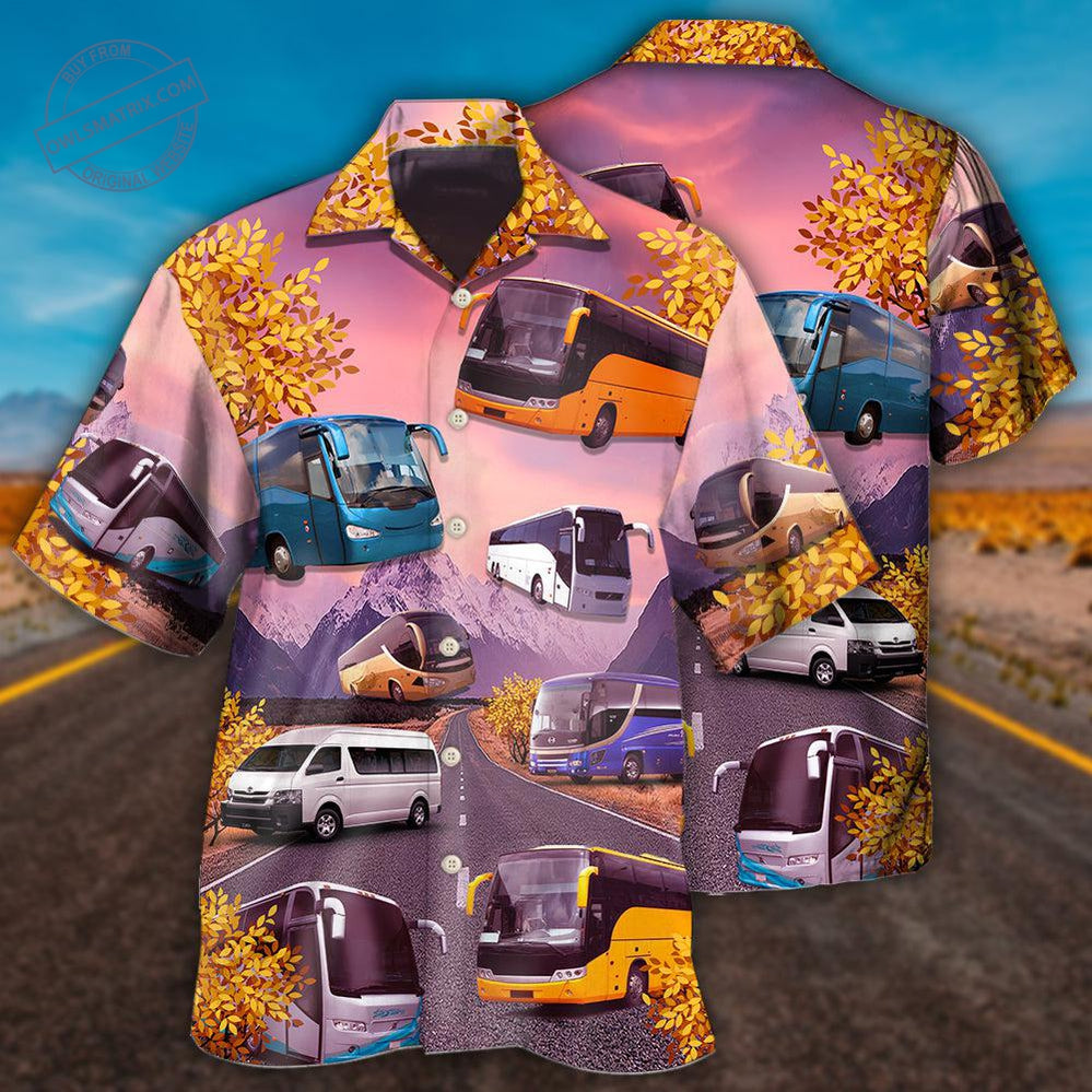 Bus Driver Purple Style Hawaii Shirt Ha80866