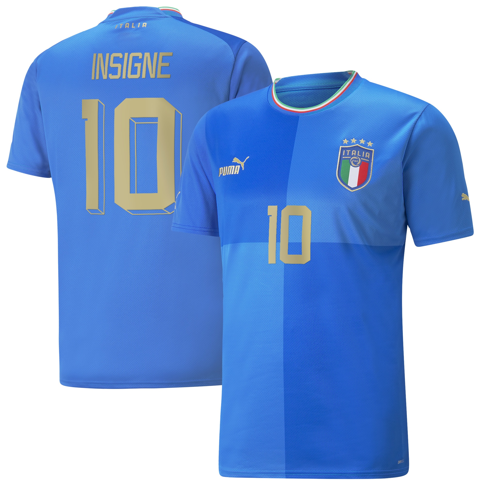 Lorenzo Insigne Italy National Team 2022/23 Home Replica Player Jersey – Blue