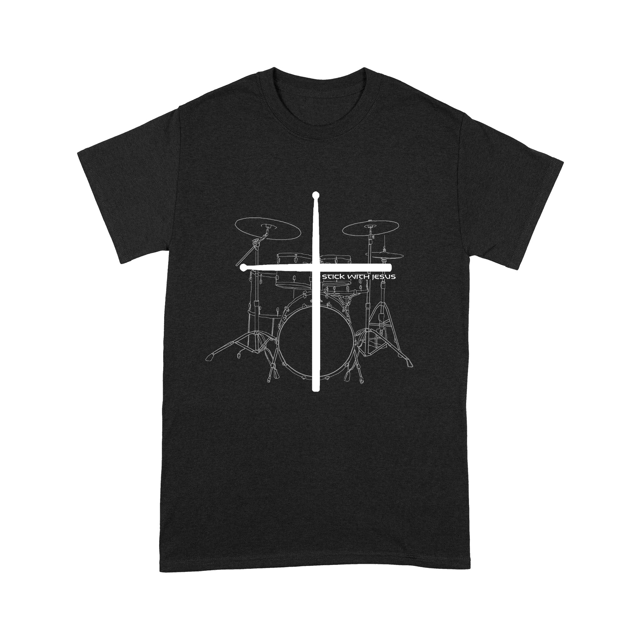 Standard T-Shirt – Drummer Stick With Jesus Gift