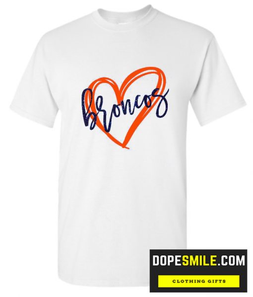 Broncos Heart cool  T-Shirt