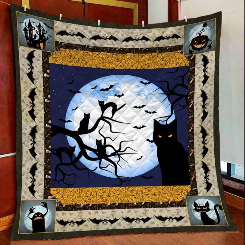 Black Cat Halloween Night TY3108 – Quilt Blanket