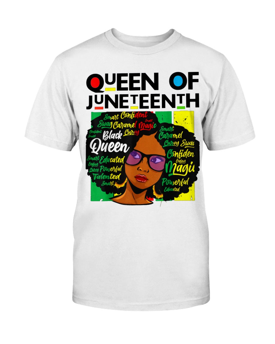 Queen Of Juneteenth Black Girl Magic Melanin Women Girls Shirt