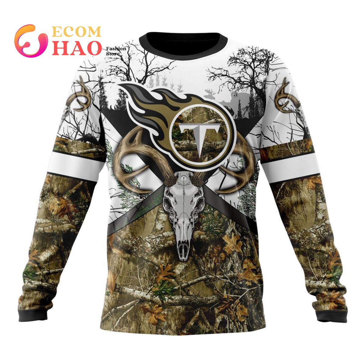 Tennessee Titans Custom Name Number Deer Skull Gift For Fan 3D Full Printing Sweatshirt