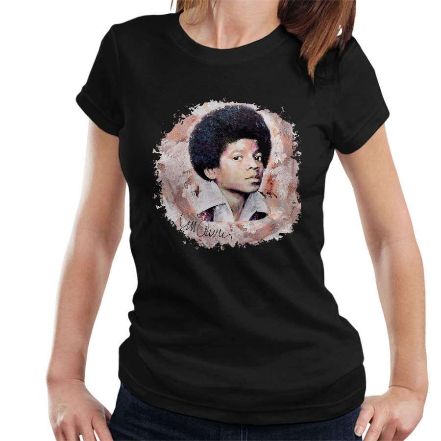 Sidney Maurer Original Portrait Of Michael Jackson Young Women’s T-Shirt