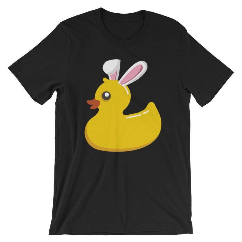 Crushtee Rubber Duck With Easter Bunny Ears Funny Unisex Shirt | Cute Water Bird Costume Cool Pascha Holiday T Shirt | 2018 Easter Celebration Tee Long Sleeve Hoodie