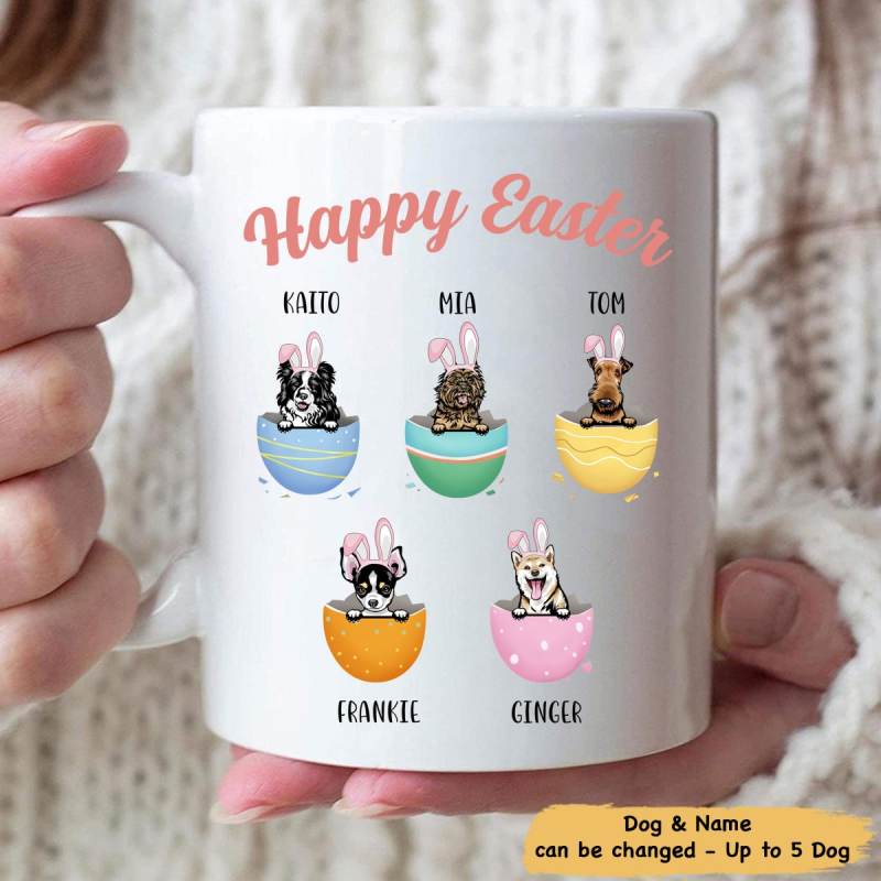 Personalized Accent Mug Gifts For Dog Lovers – Easter Egg