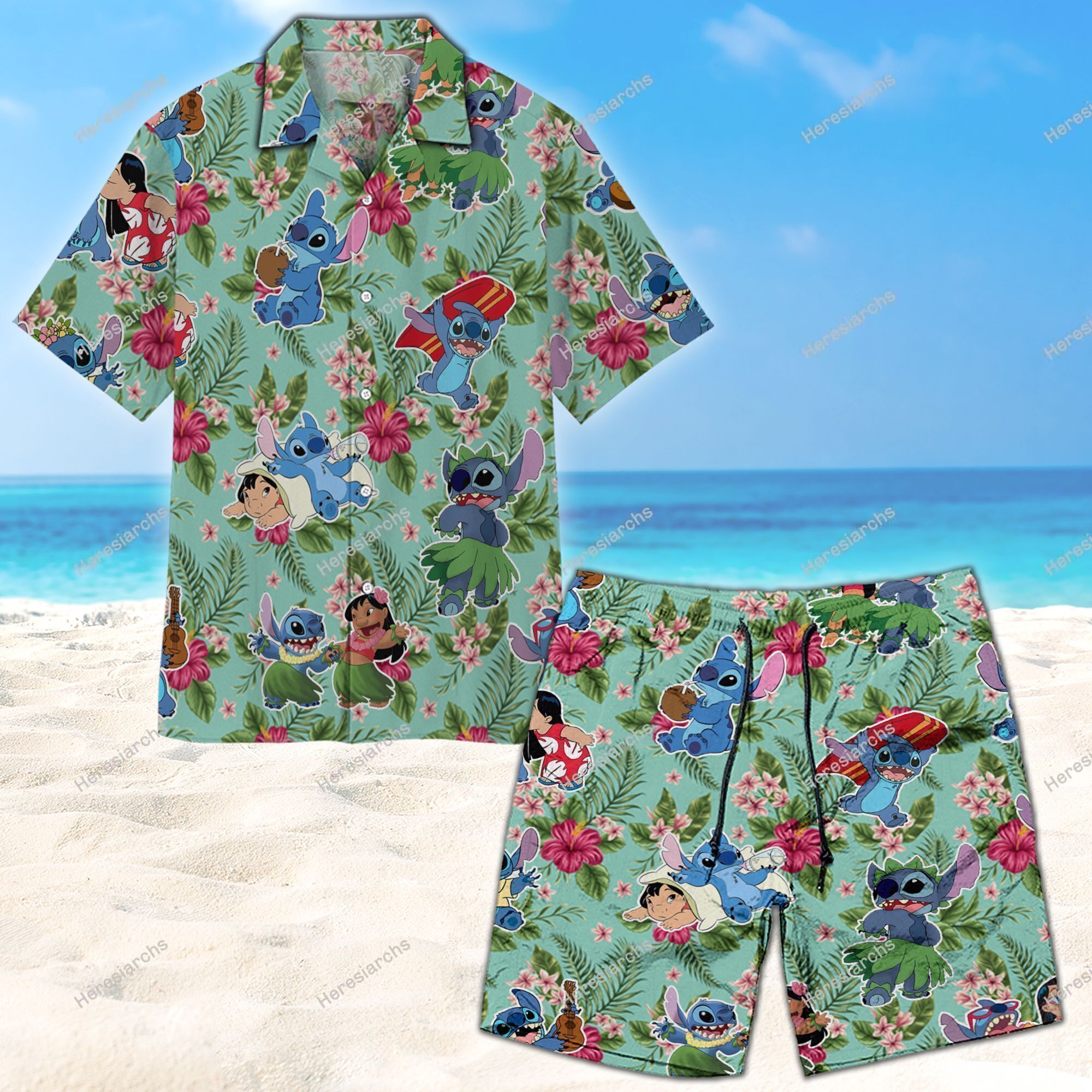 L S Unisex Hawaiian Beach Short Ha80447