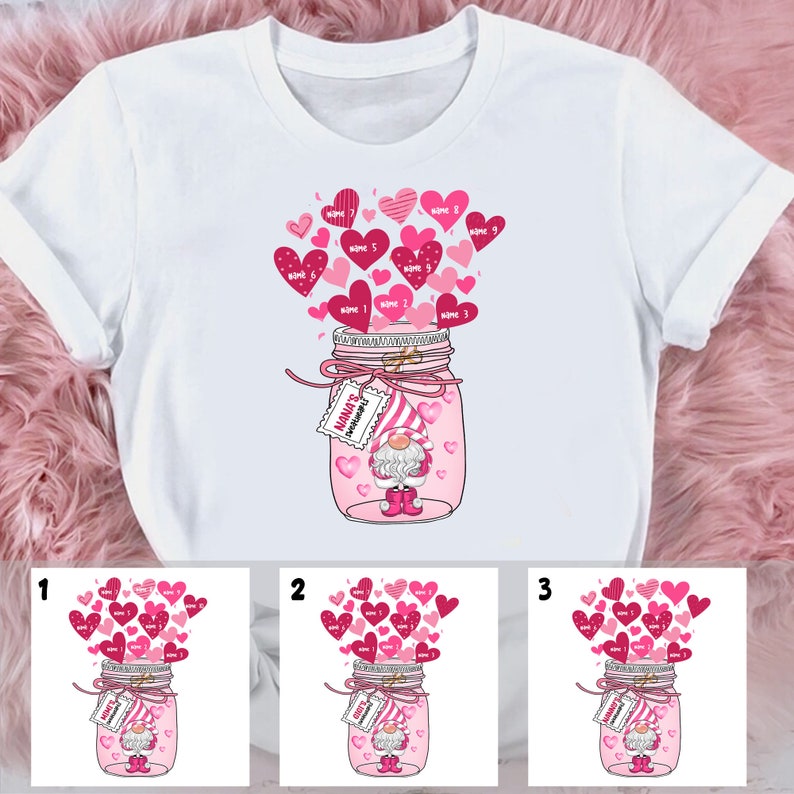 Personalized Grandma’S Sweethearts Shirt, Gnome Valentine Shirt, Valentines Day Gift For Grandma Nana Mimi