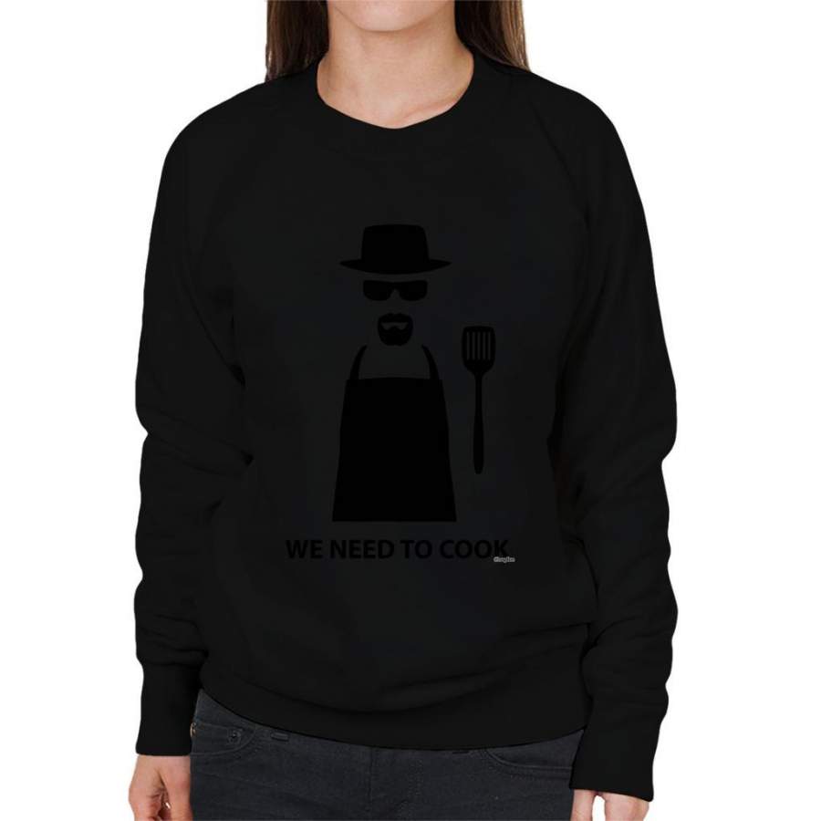 Breaking Bad We Need To Cook Heisenberg Black Print Women’s Sweatshirt