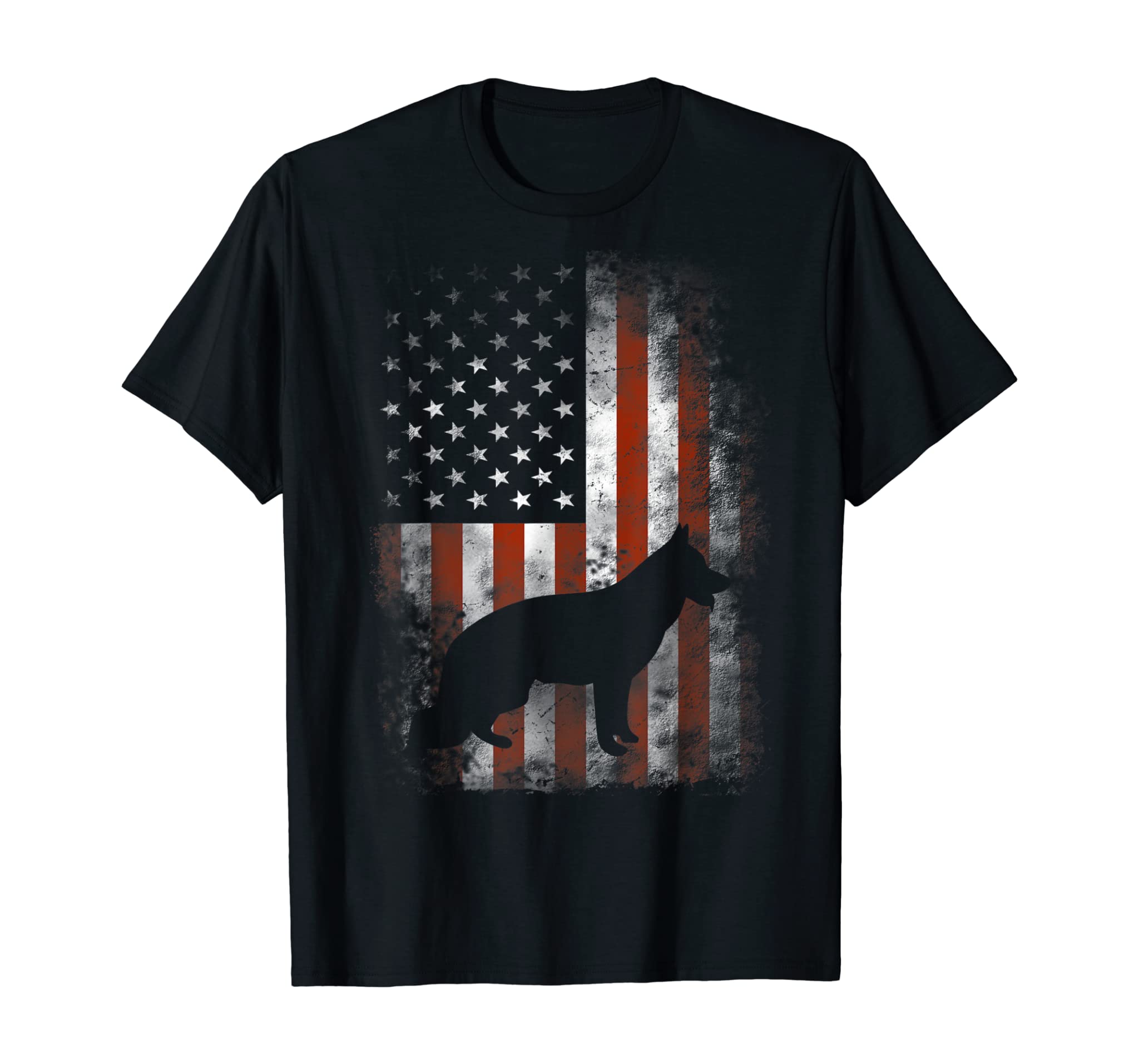 German Shepherd Shirt American Flag USA Patriotic Dog Gift