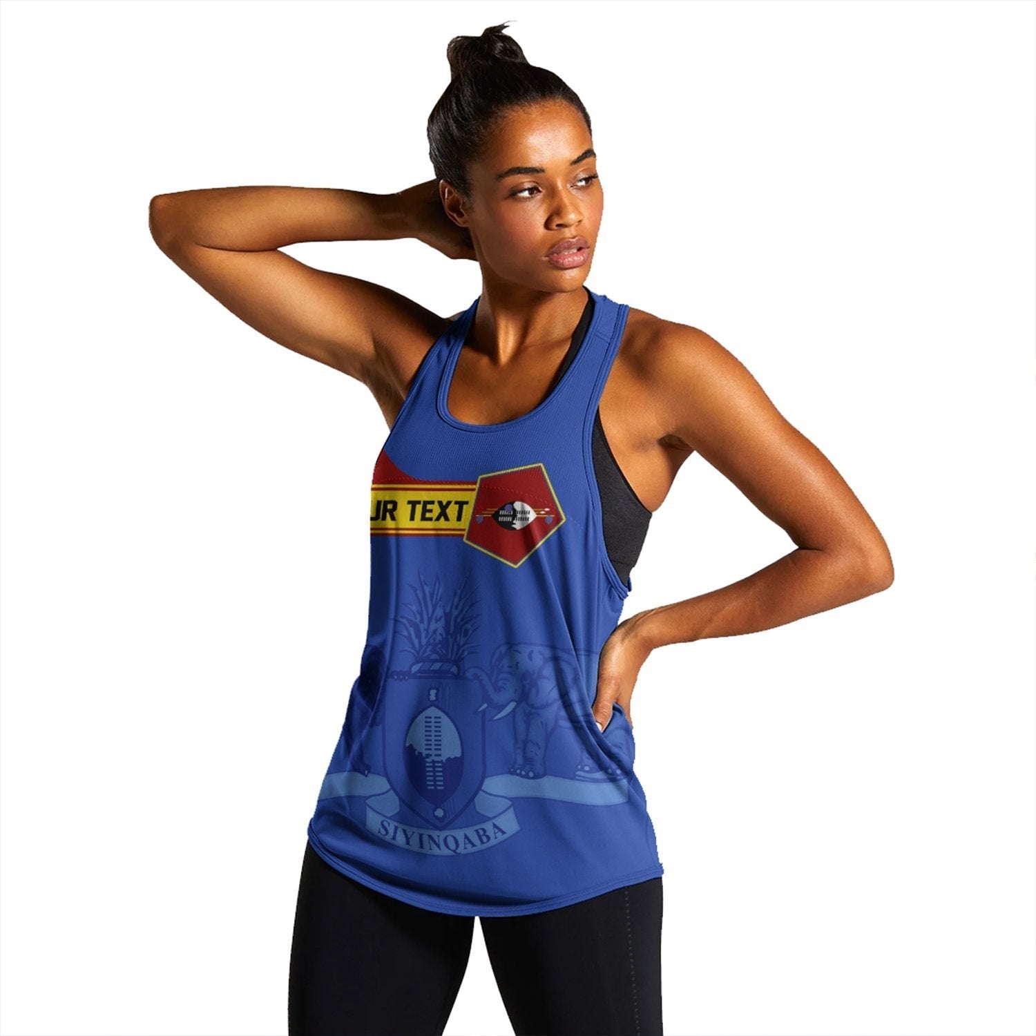 (Custom) African Tank Top – Eswatini Women’S Racerback Tank Pentagon Style