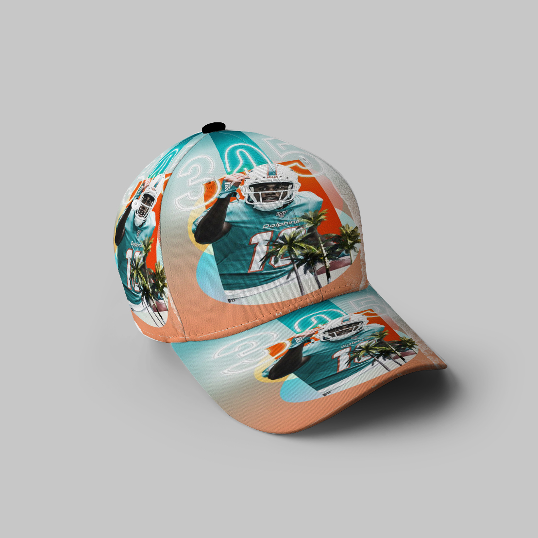 Miami Dolphins Jakeem Grant2 3D Printing Baseball Cap Classic Hat