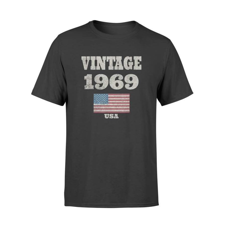 Birthday Shirt – 50th Birthday Gift Vintage USA Flag 1969 T shirt – Standard T-shirt