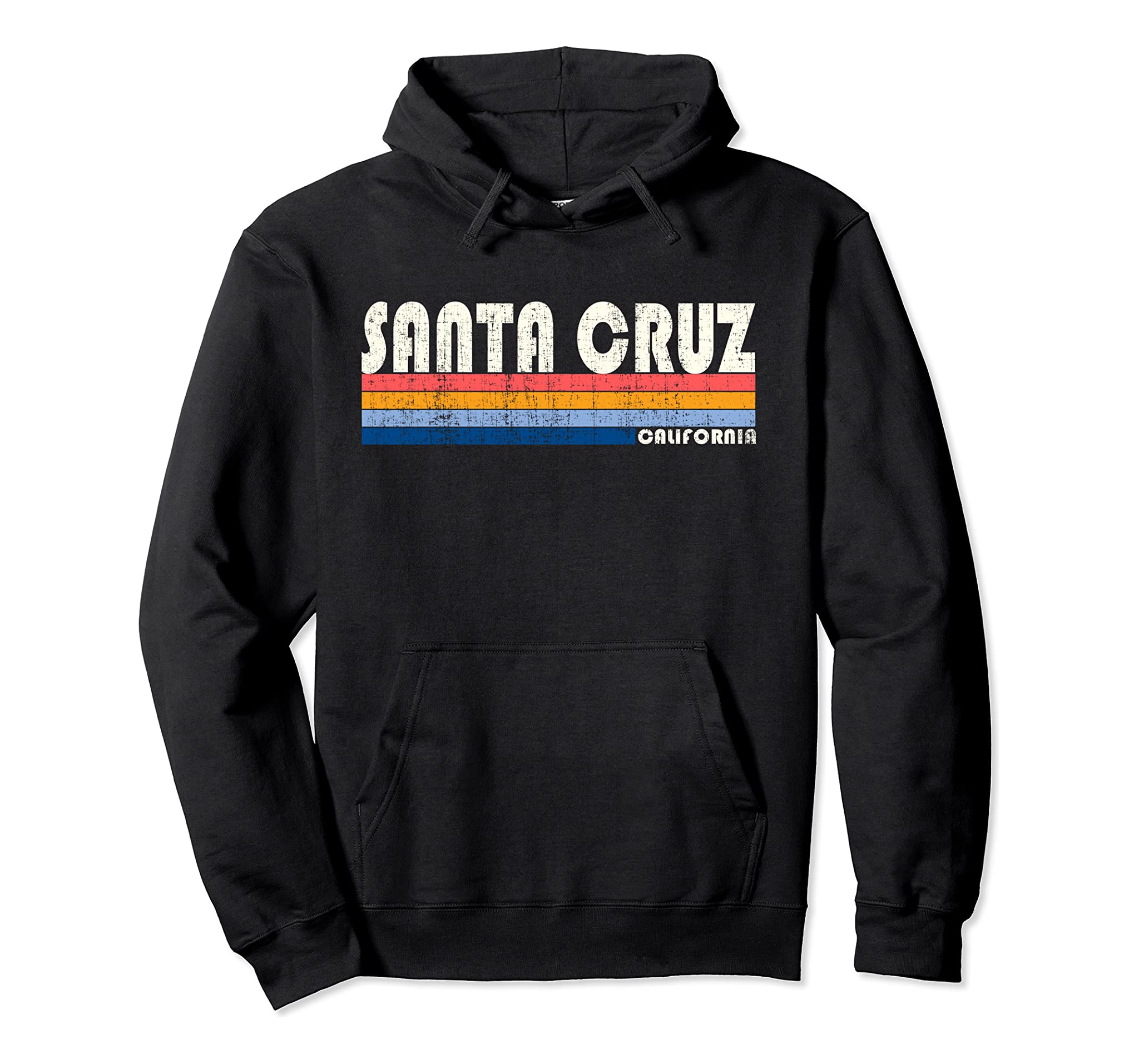 Vintage 70S 80S Style Santa Cruz Ca Pullover Hoodie