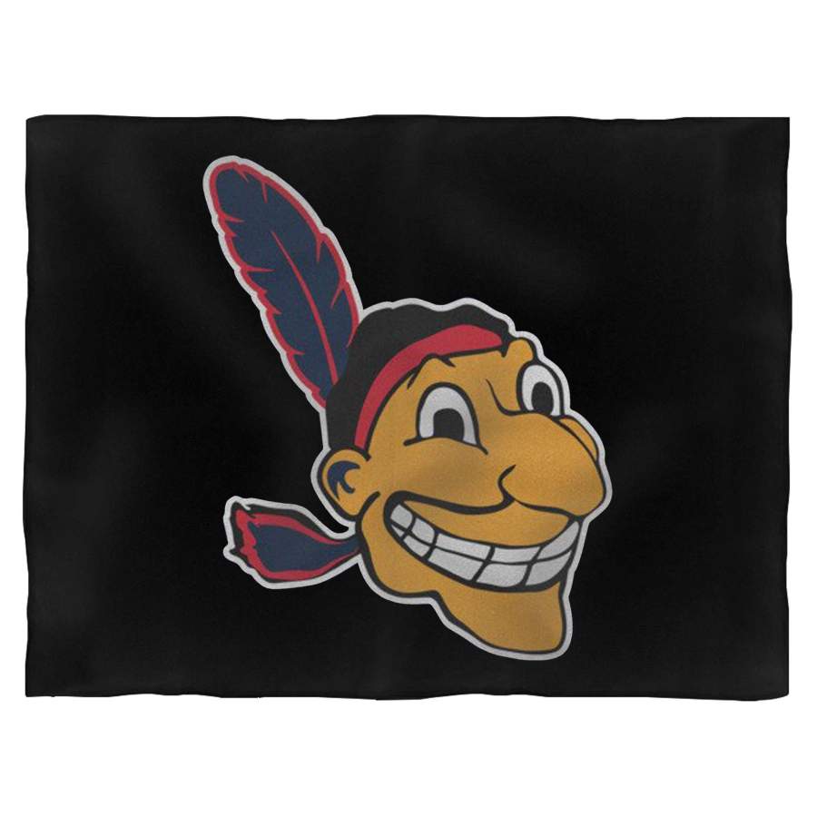 Chief Wahoo Cleveland Indians Logo Baseball Blanket